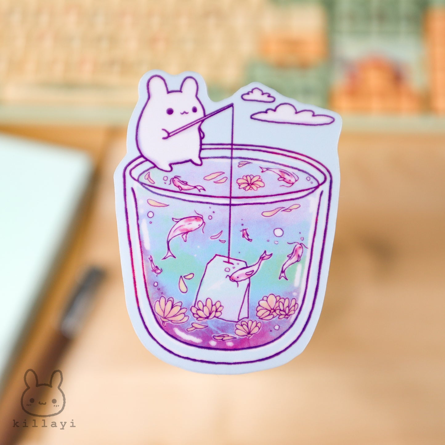 Sticker - Fishing Bunny