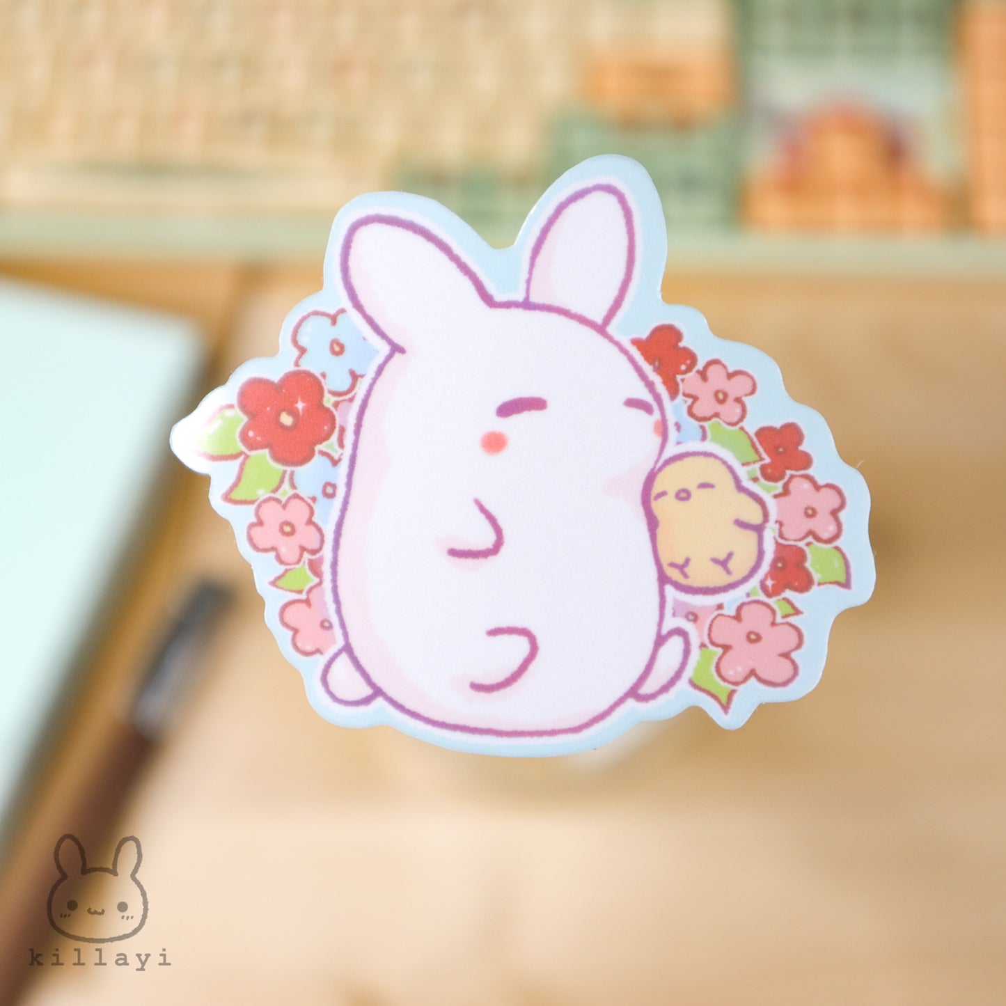 Sticker - Flower Bunny and Chick