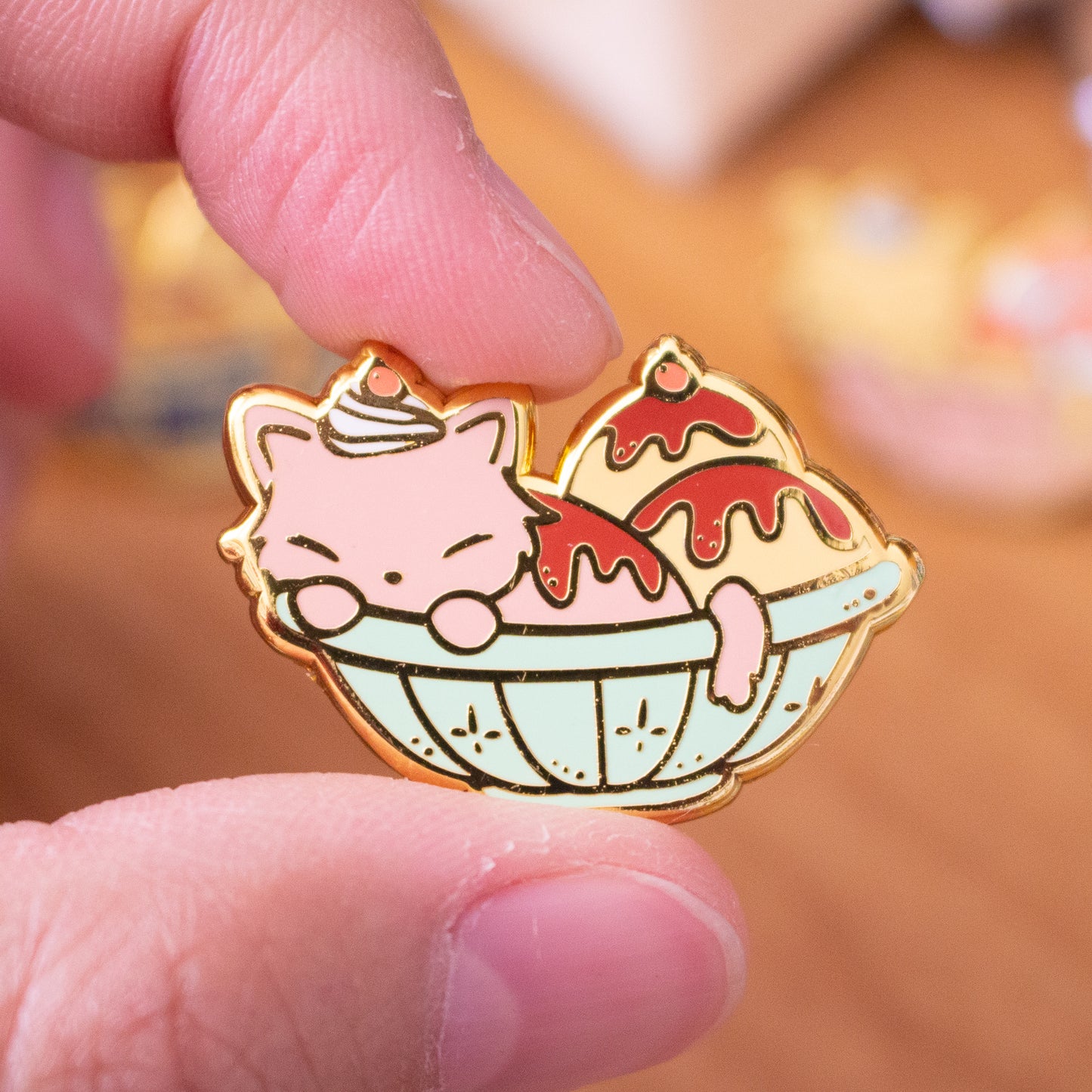 Enamel Pin - Ice Cream Cats