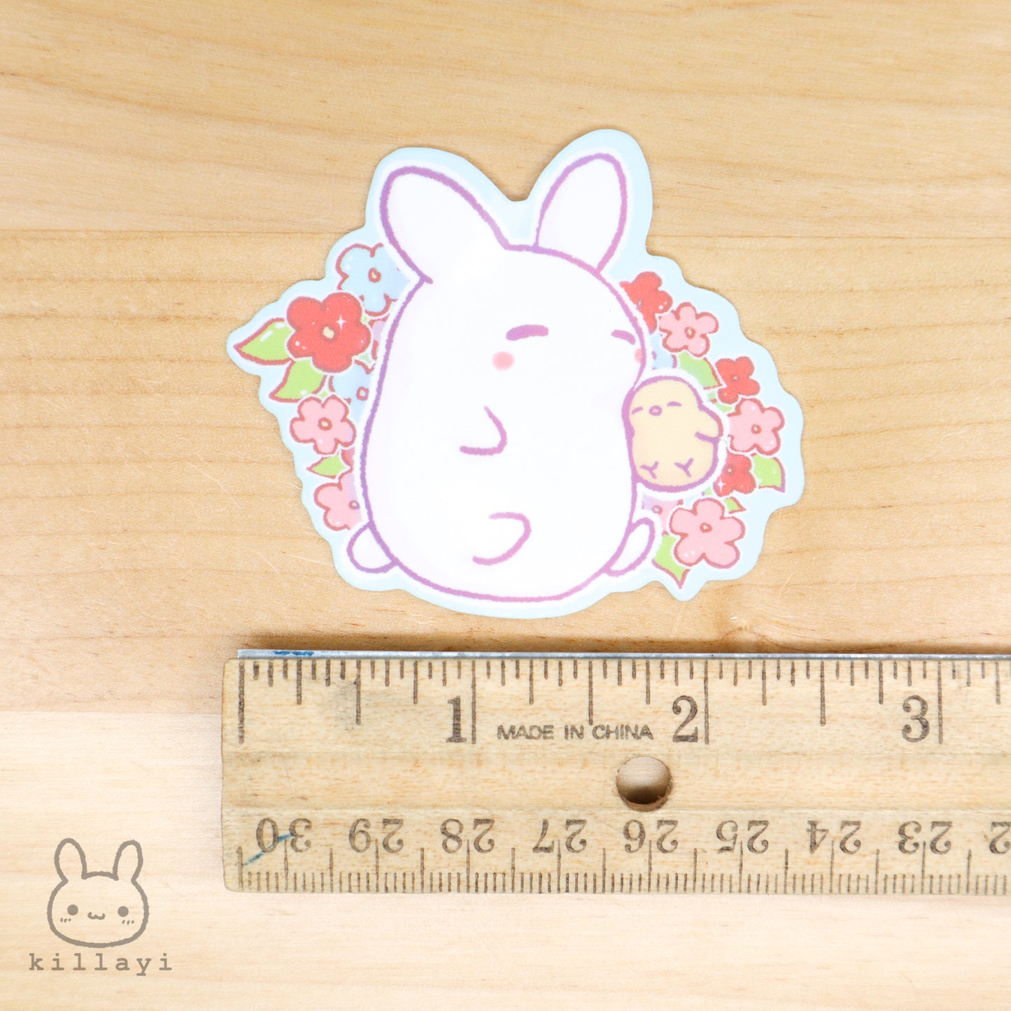 Sticker - Flower Bunny and Chick