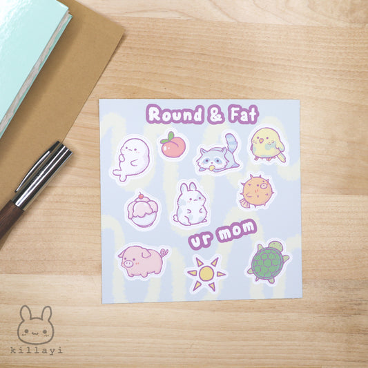 Sticker Sheet - Round & Fat