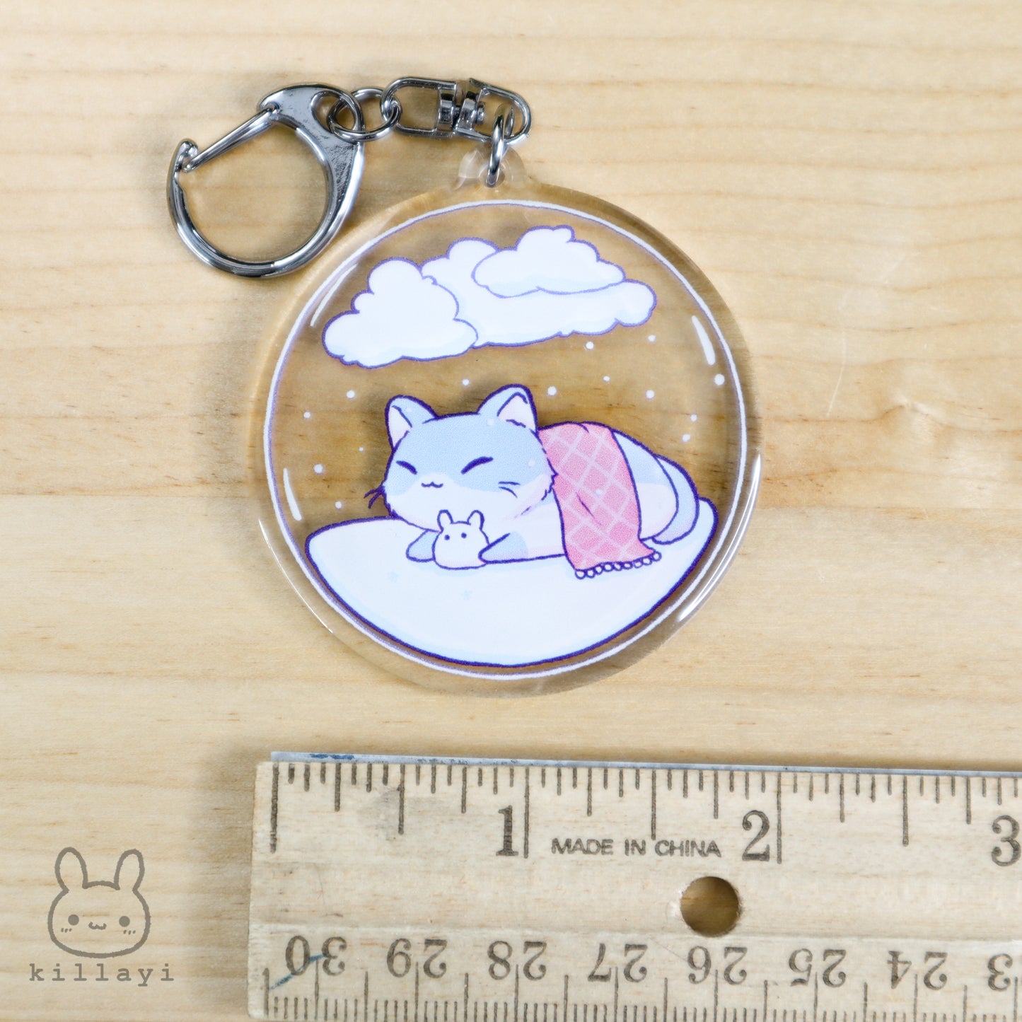 Keychain - Snow Globe Cat